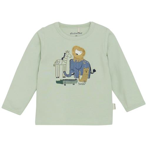 Minymo Langærmet T-shirt Sea Foam 68 cm  Grøn  68 cm  Drenge, Piger