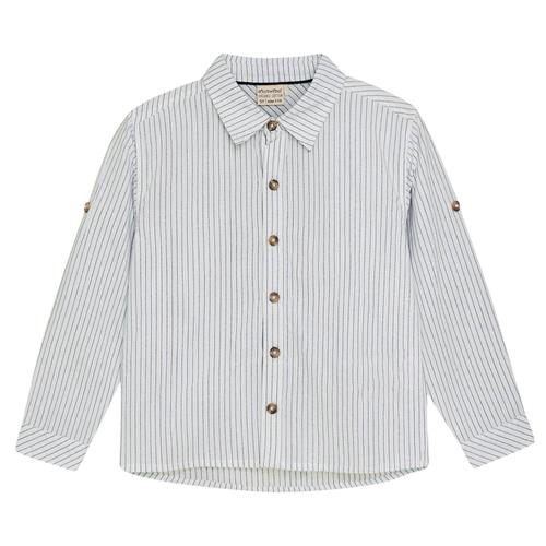 Minymo GOTS Skjorte Blue Nights 98 cm  Blå  98 cm  Drenge