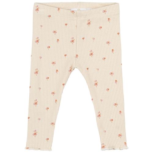 The New Siblings GOTS Noella Rib-leggings White Swan White Swan 74 cm  Creme  74 cm  Piger