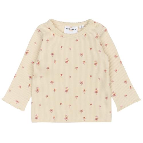 The New Siblings GOTS Noella Rib T-shirt White Swan White Swan 56 cm  Creme  56 cm  Piger