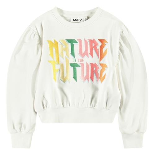 Molo Mariah Sweatshirt Nature Future 128 cm  Hvid  128 cm  Piger