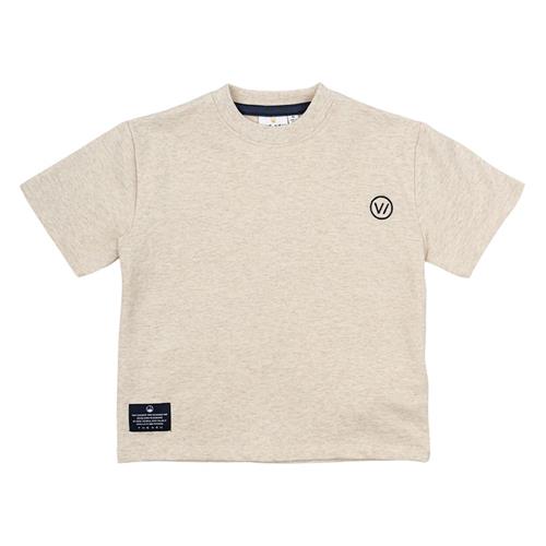 The New Siblings Norval Tee Oatmeal Melange Oatmeal Melange 98 cm  Creme  98 cm  Drenge