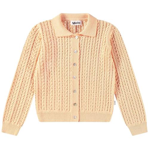 Molo Gwendolyn Knitted Cardigan Pale Melon 110/116 cm  Orange.  110/116 cm  Piger