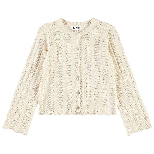 Molo Gigi Knitted Cardigan Sand Melange 134/140 cm  Beige  134/140 cm  Piger