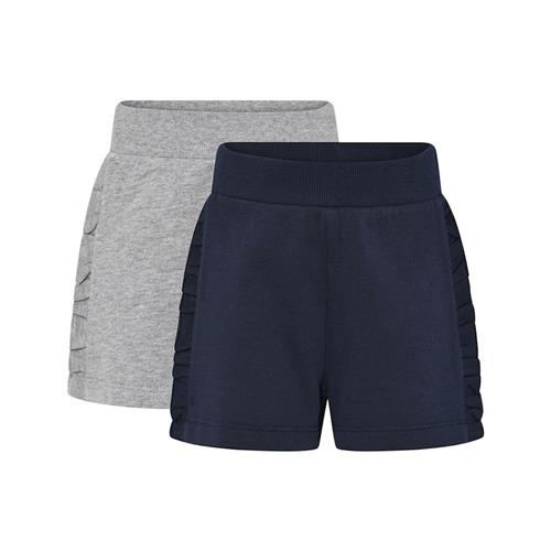 Minymo Basic 2-pak Sweatshorts Dark Navy 80 cm  Marineblå  80 cm  Piger