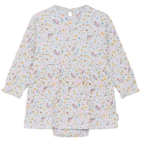 Hust&Claire Denete Blomstret Bodykjole Water 74 cm  Blå  74 cm  Piger