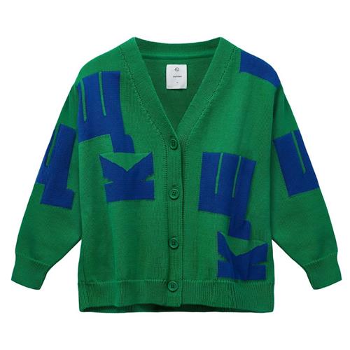 Wynken W.K Cardigan Fresh Green Klein Blue 2 Y  Grøn  2 år  Drenge, Piger