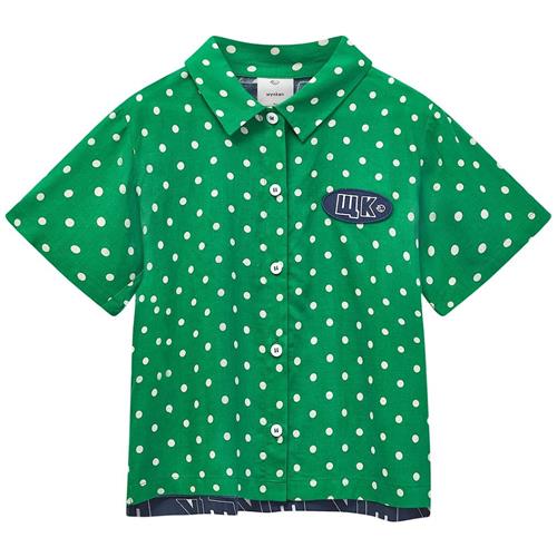Wynken W.K Skjorte Fresh Green Polka Dot 10 Y  Grøn  10 år  Drenge, Piger
