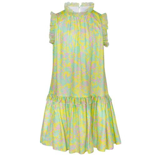 Paade Mode Blomstret Kjole Anemone Yellow 5 Y  Gul  5 år  Piger