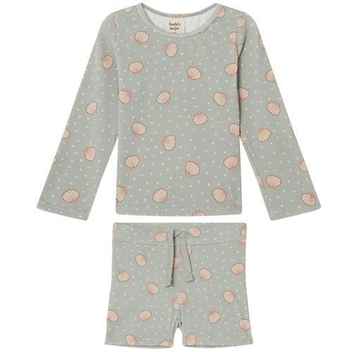 Buddy & Hope Charlie Mønstret UV-sæt Med Muslingeskal Grøn 86/92 cm  Grøn  86/92 cm  Drenge, Piger