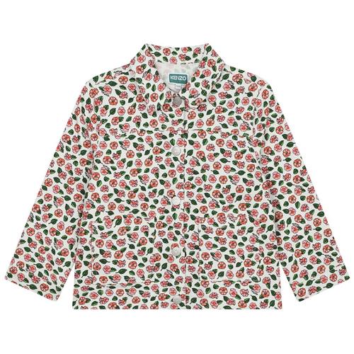 Kenzo Blomstret Cowboyjakke Elfenben 14 Y  Creme  14 år  Piger