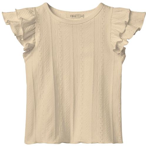 Fliink Gabby Kortærmet Bluse SANDSHELL 12 months  Creme  12 måneder  Piger
