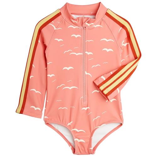Mini Rodini Seagull Aop Langærmet Badedragt Pink 80/86 cm  Lyserød  80/86 cm  Piger