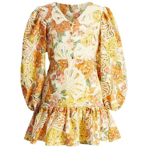 Bardot Junior Perdita Broderet Kjole Vintage Flor 4 Y  Gul  4 år  Piger