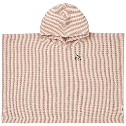 Liewood Liewood GOTS Paco Broderet Poncho Y/d Stripe Tuscany Rose / Creme De La Creme Y/D Stripe Tuscany Rose / Creme De La Creme-3-4 Y  Creme  3-4 år
