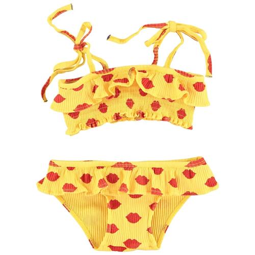 Piupiuchick Mønstret Bikini Gul 3 Y  Gul  3 år  Piger