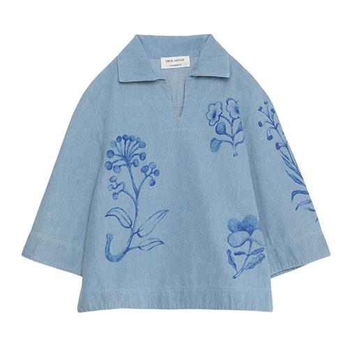 True Artist Herbarium Kortærmet Skjorte Light Blue 8-9 Y  Blå  8-9 år  Drenge, Piger