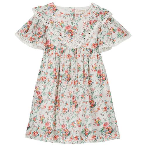 Louise Misha Siloe Kjole Cream Rosa Festa 5 Y  Creme  5 år  Piger