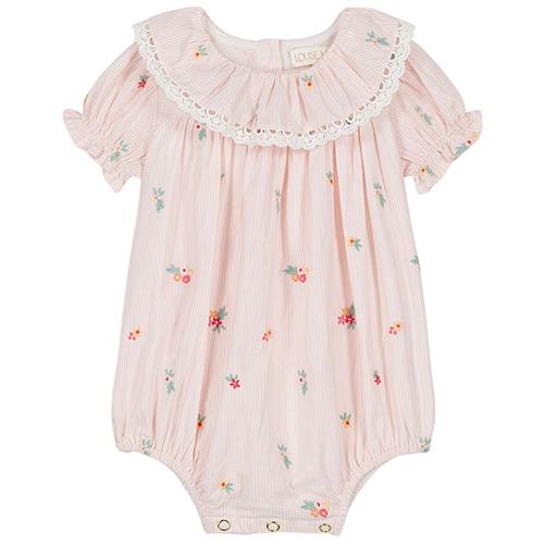 Louise Misha Yolia Romper Pink Bouquet Stripes 24 months  Lyserød  24 måneder  Piger