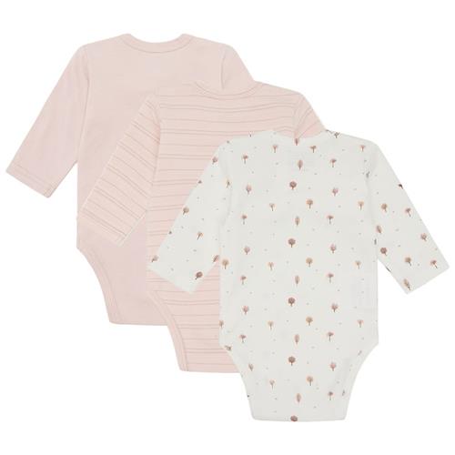 Hust&Claire Base 3-pak Baby Body Peach Dust 62 cm  Lyserød  62 cm  Drenge, Piger