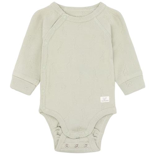 Hust&Claire Bing Baby Body Green Sage 68 cm  Grøn  68 cm  Drenge, Piger