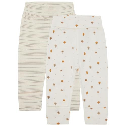 Hust&Claire Luca 2-pak Leggings Snow White 68 cm  Hvid  68 cm  Drenge, Piger