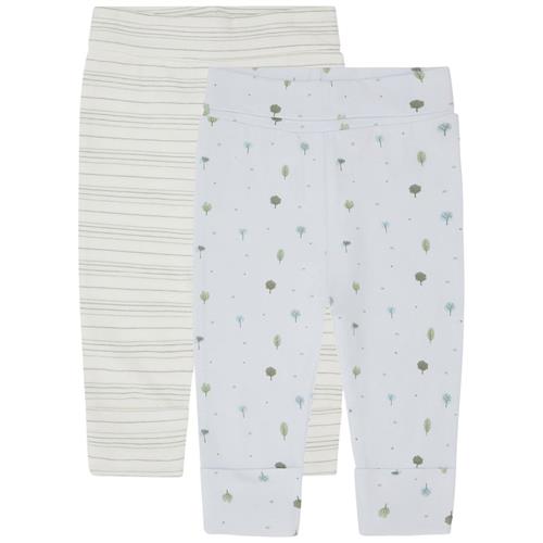 Hust&Claire Luca 2-pak Leggings Green Sage 74 cm  Grøn  74 cm  Drenge, Piger