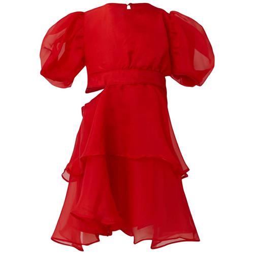 Bardot Junior Enya Organza Mini Kjole Fire Red 12 Y  Rød  12 år  Piger