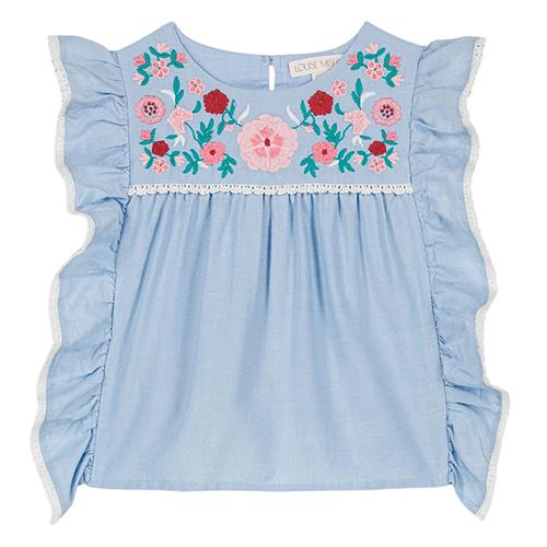 Louise Misha Mala Bluse Light Blue 12 months  Blå  12 måneder  Piger