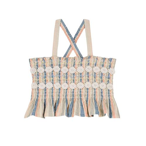 Louise Misha Florentina Camisole Sand Riviera Stripes 7 Y  Creme  7 år  Piger