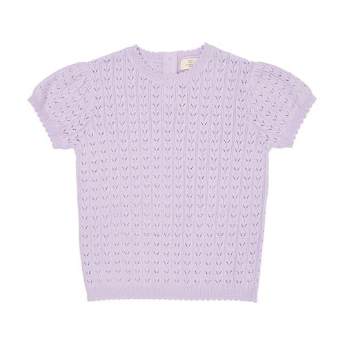 Copenhagen Colors Strikket Pointelle-bluse Lavender 92 cm  Lilla  92 cm  Piger