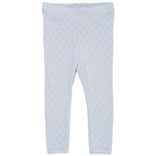 Copenhagen Colors GOTS Heart Pointelle-leggings Dusty Blue 74 cm  Blå  74 cm  Drenge