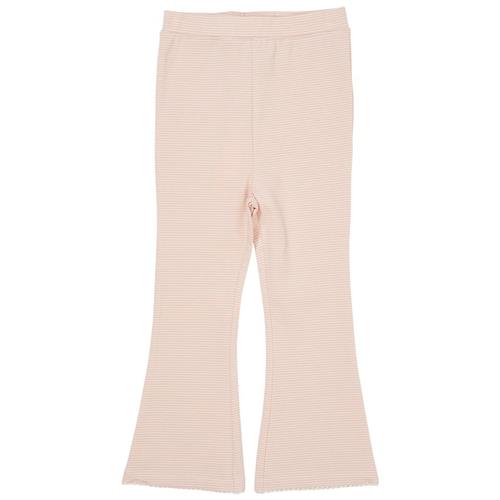 Copenhagen Colors Stribede Flare-bukser Dusty Rose Cream Stripe 122 cm  Lyserød  122 cm  Piger