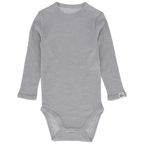 Gullkorn Bodysuit i kridtuld, grå 74 cm  Grå  74 cm  Drenge, Piger