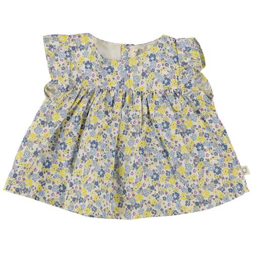 My Little Cozmo Babe Liberty Blomstret Bluse Hvid 6 months  Hvid  6 måneder  Piger