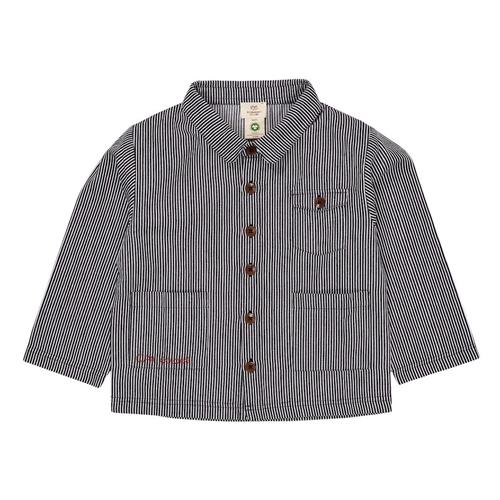 Copenhagen Colors Stribet Twill-jakke Navy Stripe 98 cm  Blå  98 cm  Drenge