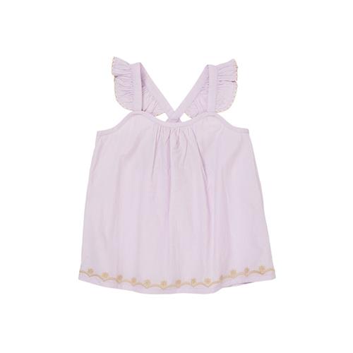 Copenhagen Colors Top Med Frynser I Poplin Lavender 122 cm  Lilla  122 cm  Piger
