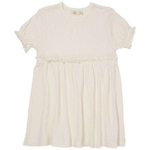 Copenhagen Colors Summer Pointelle-kjole Cream 92 cm  Beige  92 cm  Piger
