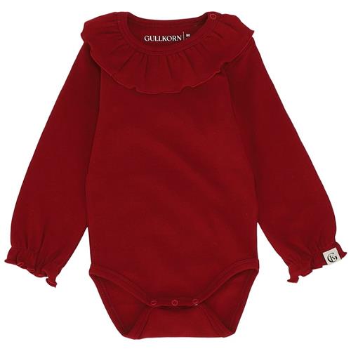 Gullkorn Sonja Bodysuit dyb rød 92 cm  Rød  92 cm  Drenge, Piger