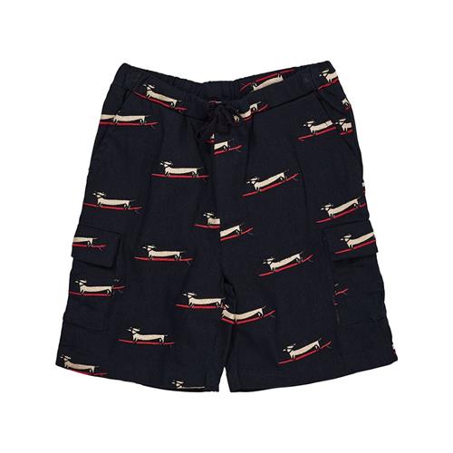 Copenhagen Colors Surfing Dog Shorts I Twill Navy 98 cm  Blå  98 cm  Drenge