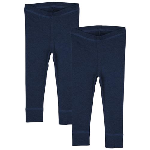 Copenhagen Colors 2-pak Leggings Marineblå Melange 68 cm  Marineblå  68 cm  Drenge, Piger