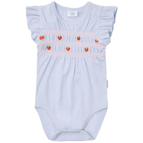 Hust&Claire Britt Baby Body Winter Sky 80 cm  Blå  80 cm  Piger
