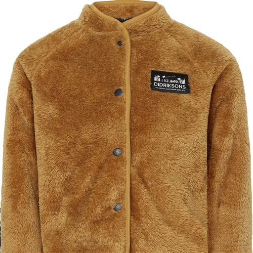 Didriksons Mylla Kids Fleecejakke Med Knapper Cumin 90 cm  Brun  90 cm  Drenge, Piger