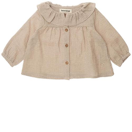 Tocoto Vintage Polka Dot Baby Bluse Brown 12 Months  Beige  12 måneder  Piger