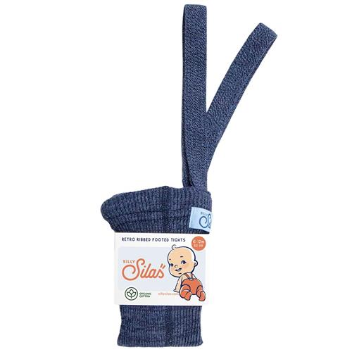 Silly Silas GOTS Strømpebukser Denim Blue  0-2 months  Blå  0-2 måneder  Drenge, Piger