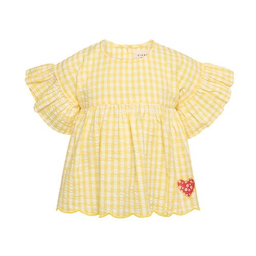 Sissel Edelbo Charlene MINI Til Toppen Yellow Checks 5-6 Y  Gul  5-6 år  Piger