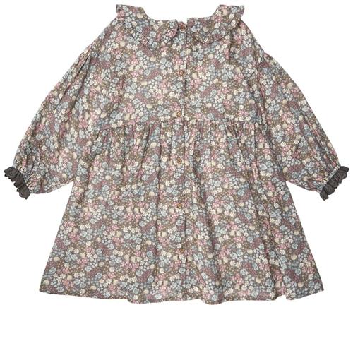 Tocoto Vintage Mini Liberty Flowers Kjole Dark Grey 6 Y  Grå  6 år  Piger