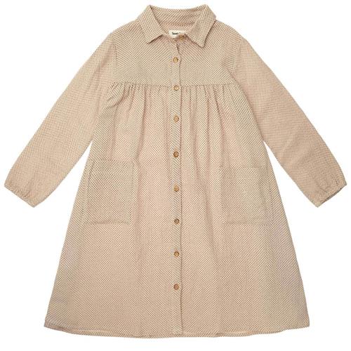 Tocoto Vintage Polka Dot Midi Kjole Brown 4 Y  Beige  4 år  Piger