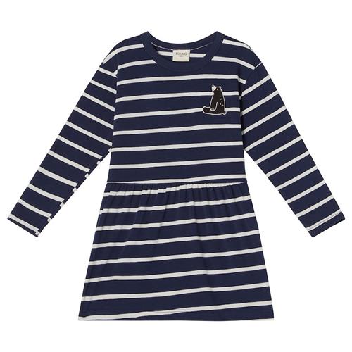 Kuling GOTS Chios Stribet Kjole Navyblå 86/92 cm  Marineblå  86/92 cm  Piger
