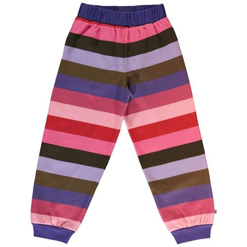 Småfolk Stribede Joggingbukser Purple Heart 4-5 Y  Lilla  4-5 år  Piger